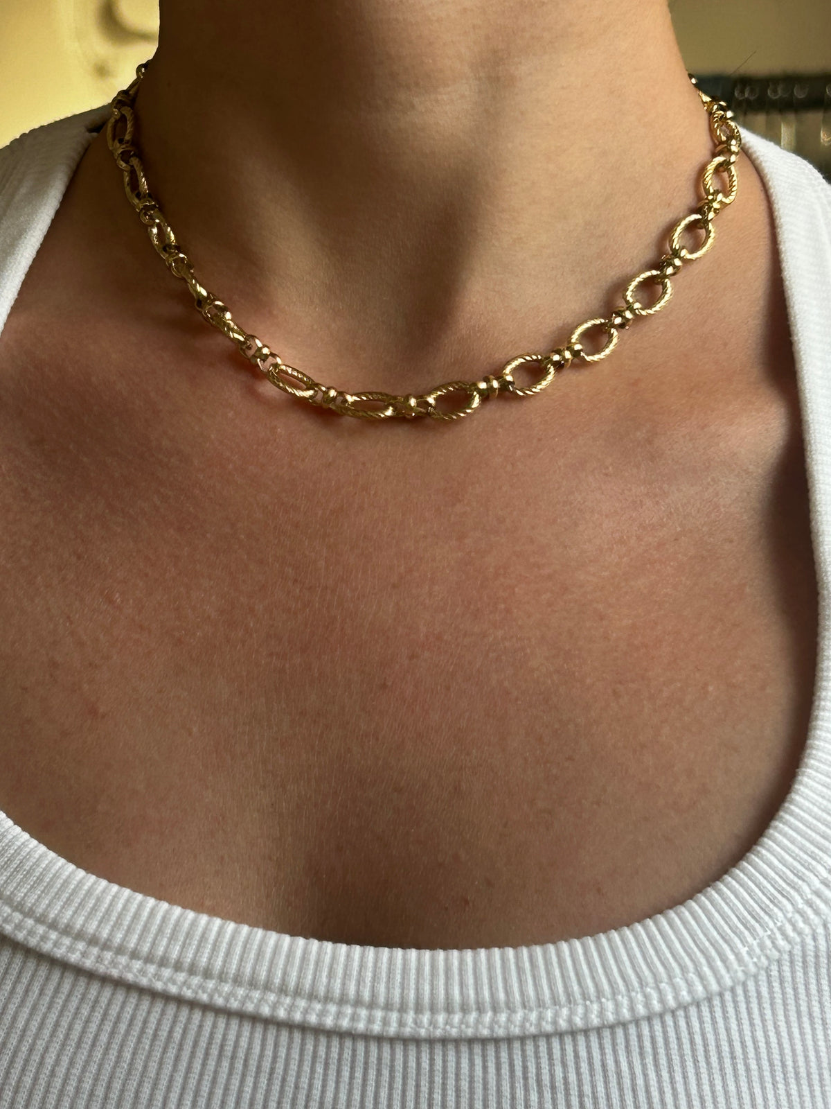 שרשרת חוליות מאט נקודות ס.סטיל